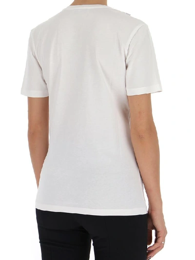Shop Paco Rabanne Logo Embellished T In White