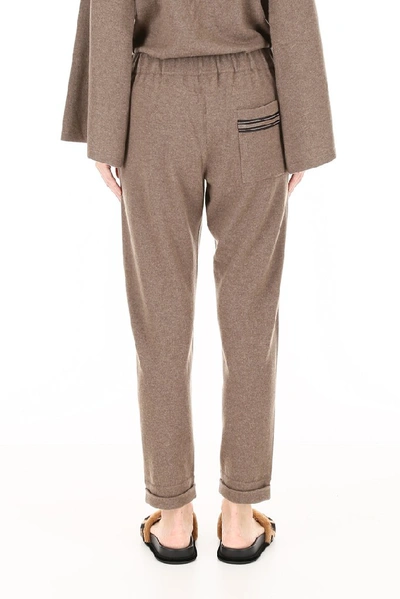 Shop Brunello Cucinelli Relaxed Joggers In Brown