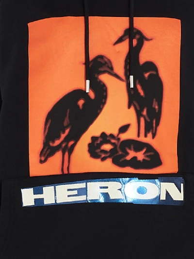 Shop Heron Preston Logo Printed Hoodie In Black