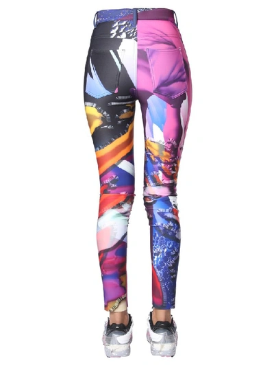 Shop Maison Margiela Graphic Print Skinny Jeans In Multicolour