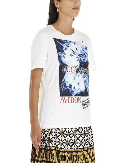 Shop Versace Avedon Logo Printed T In White