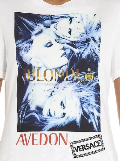 Shop Versace Avedon Logo Printed T In White