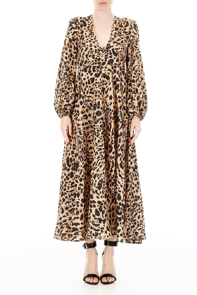 Shop Zimmermann Leopard Print Dress In Multi