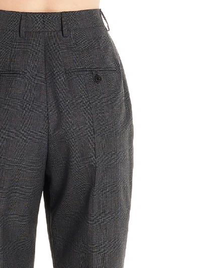 Shop Prada Pleated High Waist Trousers In Grey