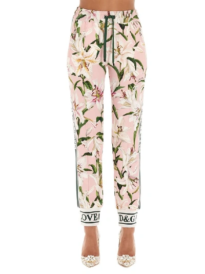 Shop Dolce & Gabbana Floral Printed Pants In Multi