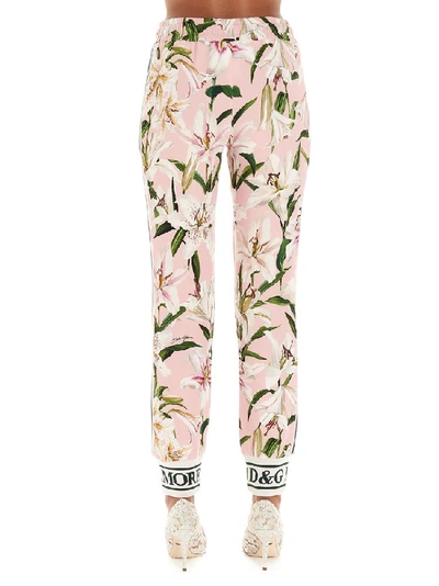 Shop Dolce & Gabbana Floral Printed Pants In Multi