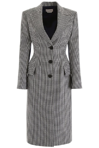 Shop Alexander Mcqueen Houndstooth Coat In Multi