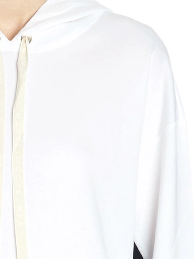 Shop Stella Mccartney Logo Band Hoodie In White