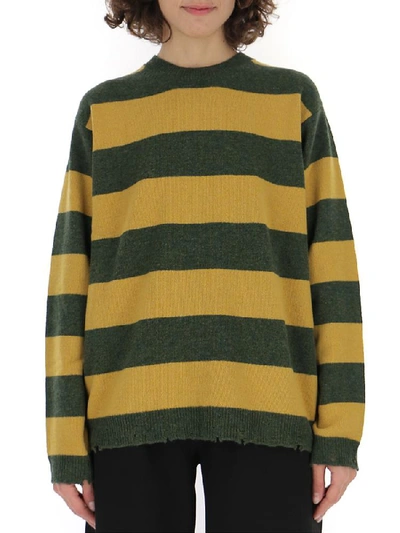 Shop Marc Jacobs Striped Distressed Sweater In Multi