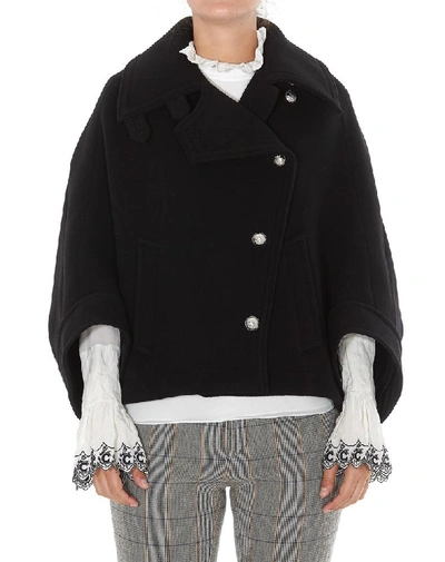 Shop Chloé Cropped Buttoned Jacket In Black
