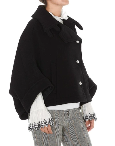 Shop Chloé Cropped Buttoned Jacket In Black