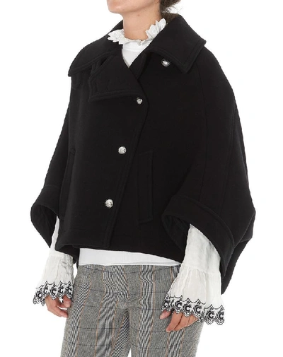 Shop Chloé Cropped Buttoned Jacket In Black