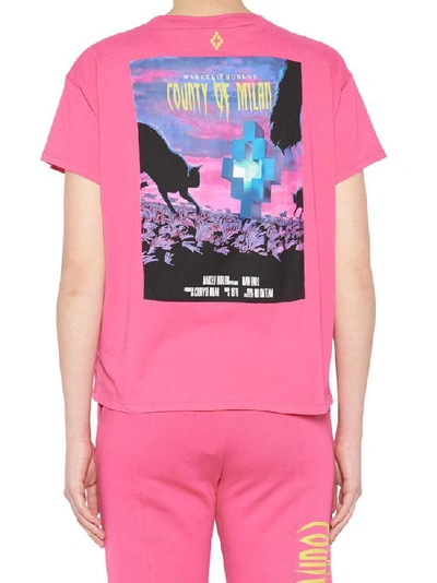 Shop Marcelo Burlon County Of Milan Logo Crew Neck T In Pink