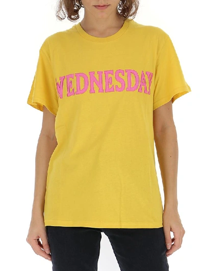 Shop Alberta Ferretti Wednesday T In Yellow