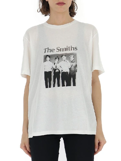 Shop Saint Laurent The Smiths T In White