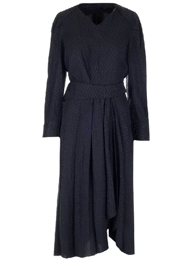 Shop Isabel Marant Romina Asymmetric Hem Midi Dress In Black