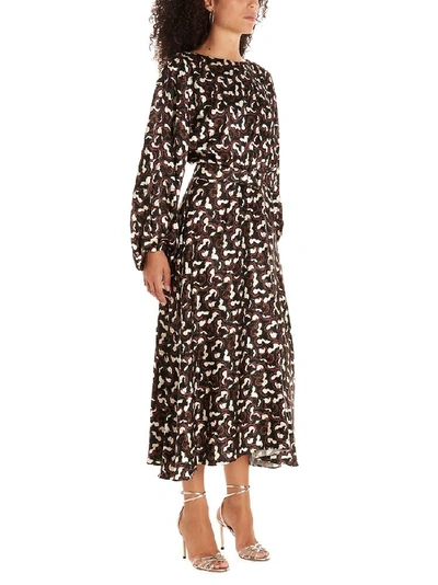 Shop Saloni Belted Paisley All Over Print Midi Dress In Multi