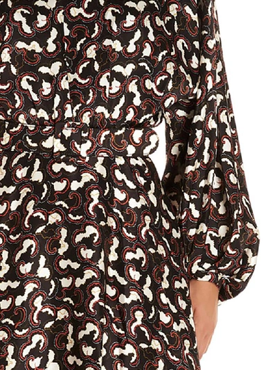 Shop Saloni Belted Paisley All Over Print Midi Dress In Multi