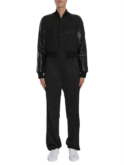 Shop Givenchy Logo Patch Bomber Jacket In Black