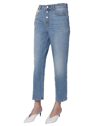 Shop Stella Mccartney Cropped Straight Leg Jeans In Denim