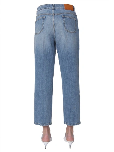 Shop Stella Mccartney Cropped Straight Leg Jeans In Denim