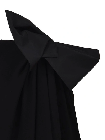Shop Saint Laurent Strapless Bow Mini Dress In Black