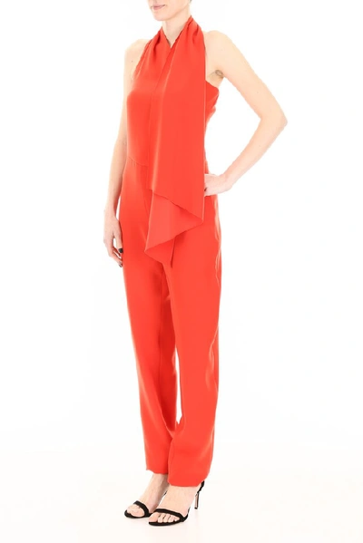 Shop Lanvin Scarf Jumpsuit In Red