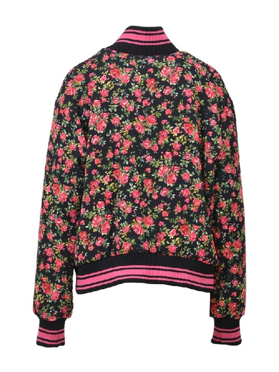 Shop Dolce & Gabbana Floral Print Bomber Jacket In Multi