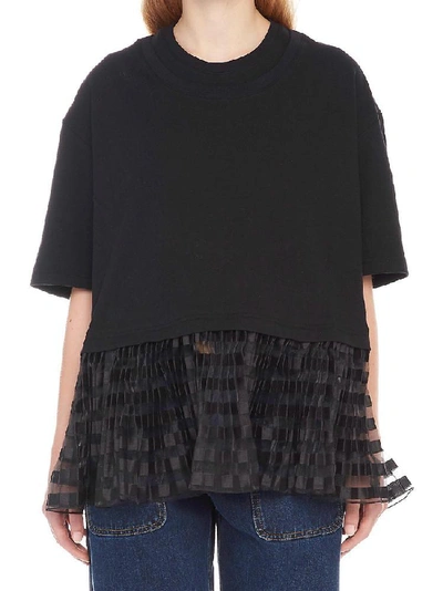 Shop Jw Anderson Pleated Peplum T In Black