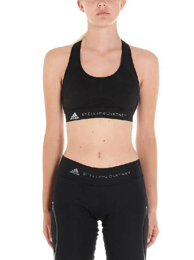 Shop Adidas By Stella Mccartney Essentials Racer Back Sports Bra In Black