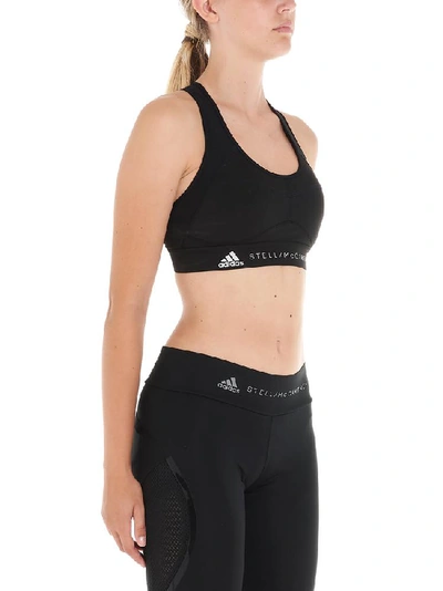 Shop Adidas By Stella Mccartney Essentials Racer Back Sports Bra In Black