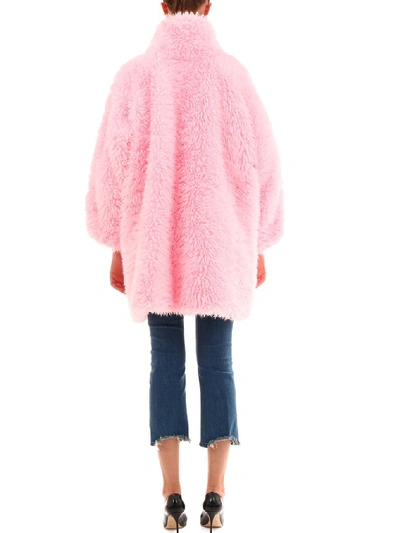 Shop Balenciaga Swing Faux Fur Cat In Pink