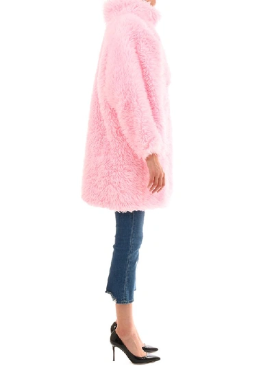 Shop Balenciaga Swing Faux Fur Cat In Pink
