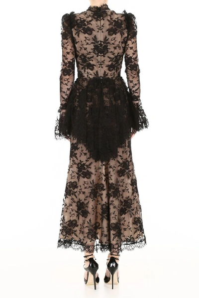 Shop Alexander Mcqueen Sheer Panelled Dress In Black