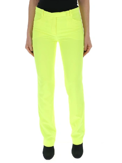 Shop Versace Fluro Peg Trousers In Yellow