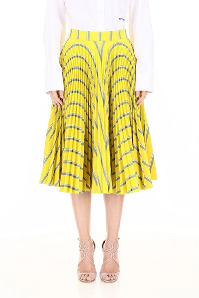 Shop Calvin Klein 205w39nyc Printed Pleated Skirt In Multi