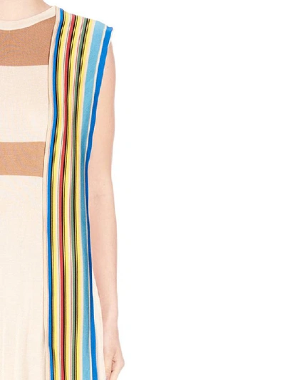 Shop Loewe Striped Scarf Shift Dress In Multi