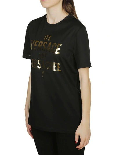 Shop Versace Printed T In Black