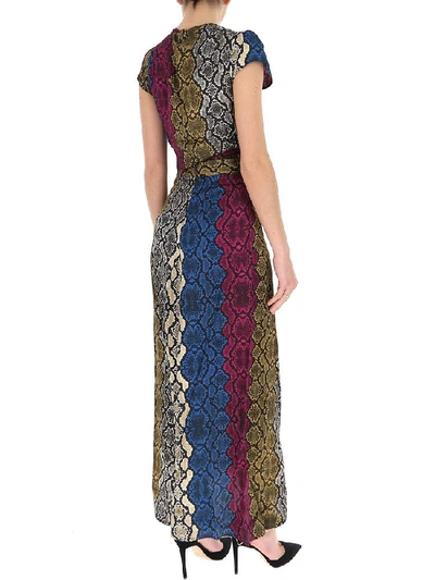 Shop Andamane Mixed Print Wrap Dress In Multi