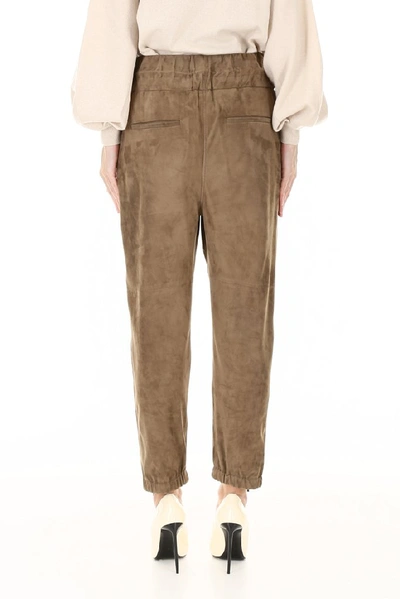 Shop Brunello Cucinelli Relaxed Joggers In Brown