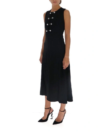 Shop Proenza Schouler Embellished Detail Flared Dress In Black