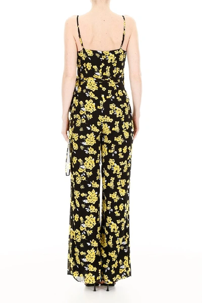 Shop Michael Michael Kors Sleeveless Floral Print Jumpsuit In Multi