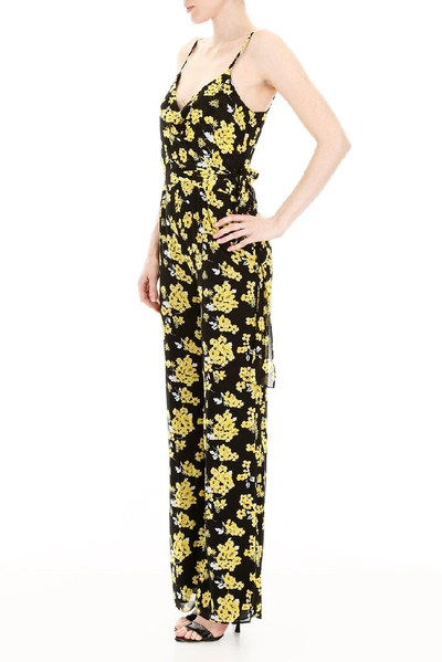 Shop Michael Michael Kors Sleeveless Floral Print Jumpsuit In Multi