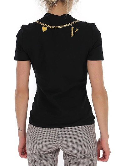 Shop Versace Logo Print Slim Fit T In Black