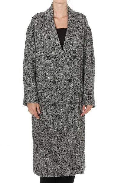 Shop Isabel Marant Étoile Habra Coat In Grey