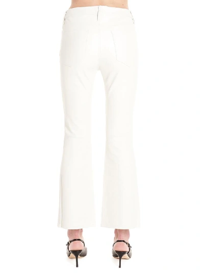 Shop Frame Cropped Flared Jeans In White