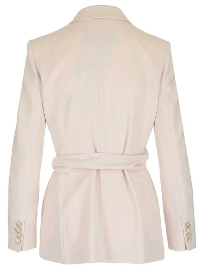 Shop Max Mara Belted Wrap Jacket In White