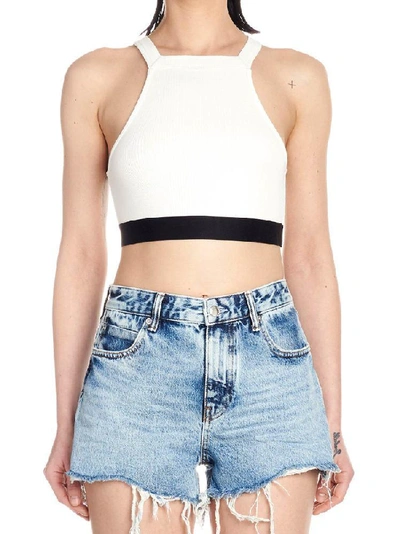 Shop Alexander Wang T T By Alexander Wang Cropped Top In White