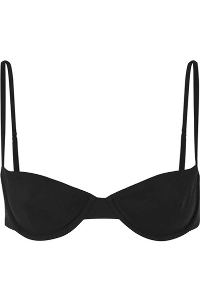 Shop Anemone Underwired Bikini Top In Black