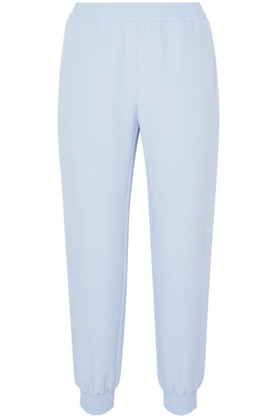 light blue track pants